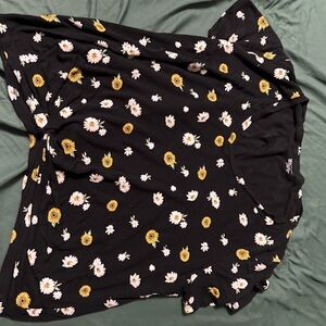 Floral Black T-Shirt